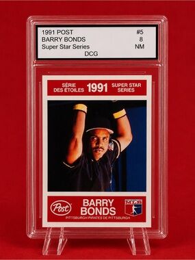 Post 1991 Barry Bonds Trading Card - Red